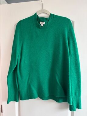 J. Crew Extra Soft Crewneck Sweater in Kelly Green